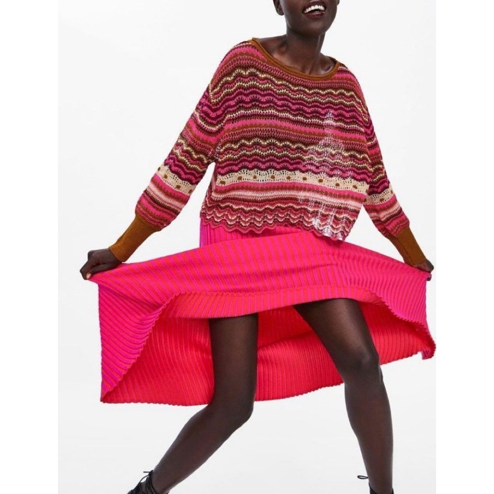 Zara crochet knit sweater - Picture 5 of 8